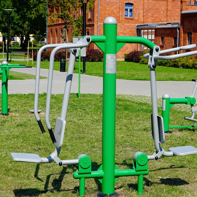 Adult Outdoor Gym Playground Equipment Chest Press and Lat Pull Down