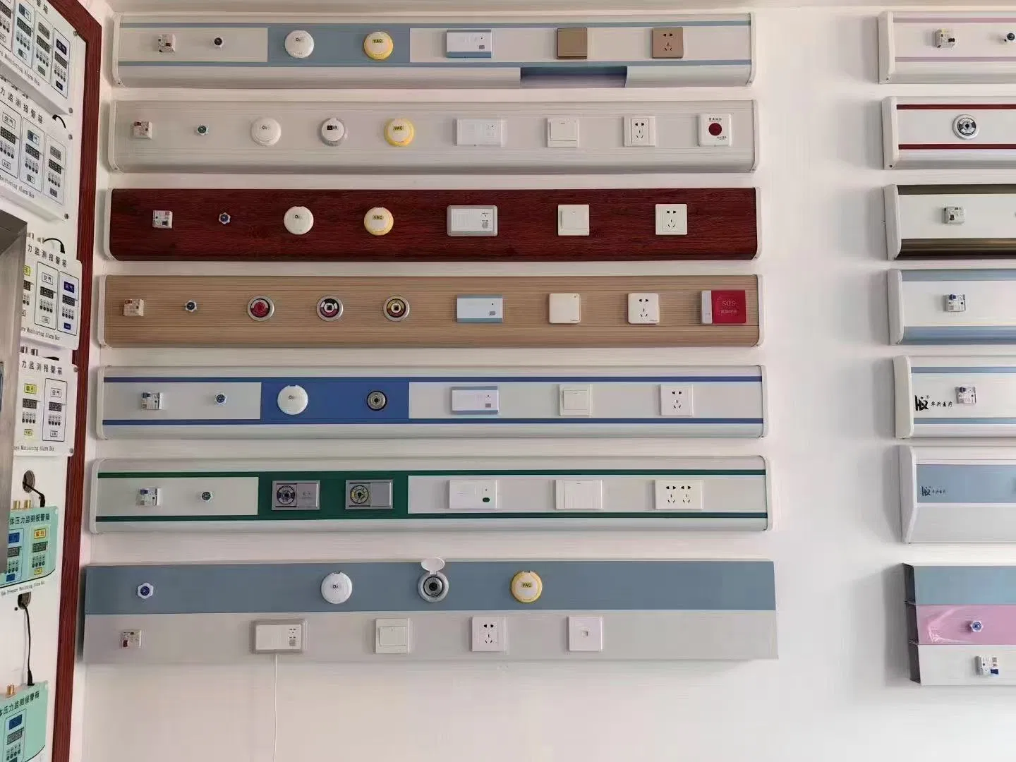 Clinic Nebulization Bed Head Panel, Hospital Ward Bedside Gas Equipment Bed Head Unit, Elderly Care Home Negative Pressure Ward Oxygen Supply System Installatio