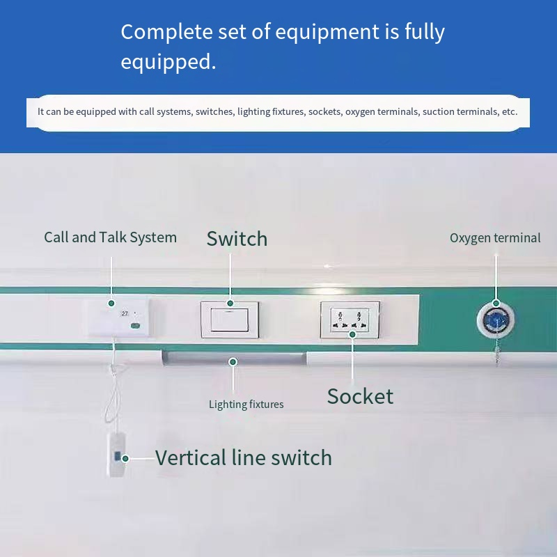 Hospital Ward Nursing Equipment Medical Control Console Medical Gas Terminal Unit Bedside Panel Oxygen Supply Equipment