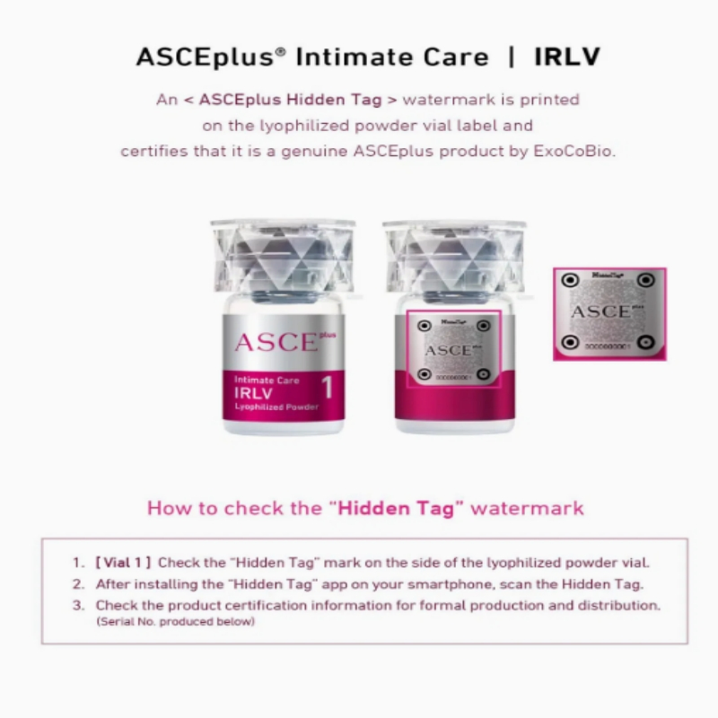 South Korea Asce +Irlv (20mg+2.5ml) Exosome Private Part Care Solution to Improve Dryness, Recovery and Regeneration