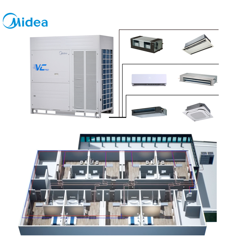 Midea 73kw Smart Wide Capacity Range Cooling Only Low Noise Vrf Commercial Central Air Conditioning System