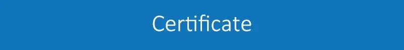 Certification Header