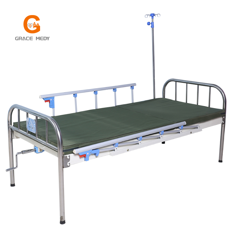 1 Function Manual Nursing Care Equipment Medical Furniture Clinic ICU Patient One Crank Hospital Bed