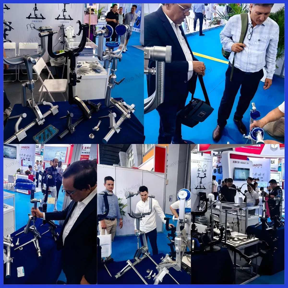 3-Point Cranial Stabilization System Non-Injury Skull Clamp with Straight Type U Arm