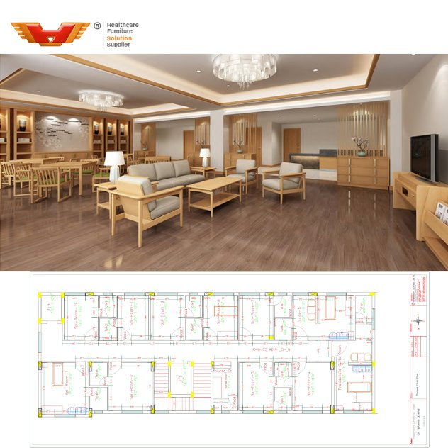 Aged Care Furniture Solutions Medical Center Home Nursing Wooden Elderly Furniture for The Elderly Care Home