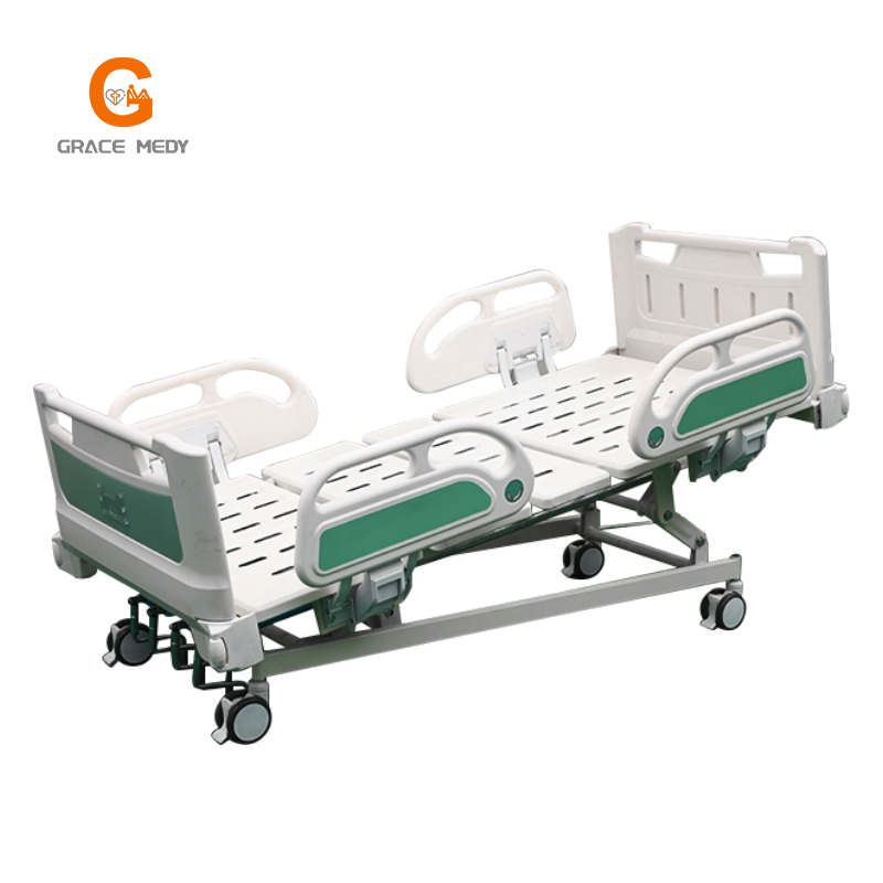 Manual 5-Function Nursing Care Equipment Medical Furniture Clinic ICU Patient 4 Crank Hospital Bed