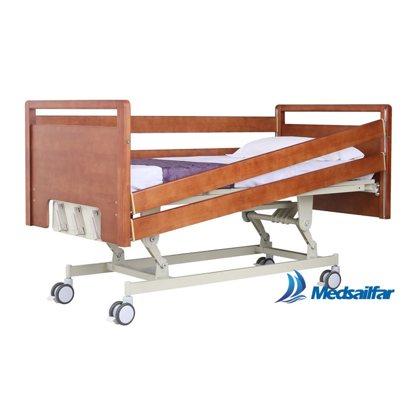 3 Crank Home Care Home Wooden Rehabilitation Adjustable Hospital Bed