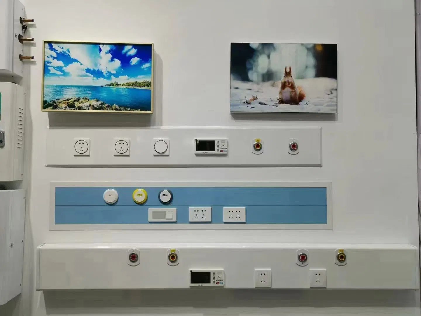 Clinic Nebulization Bed Head Panel, Hospital Ward Bedside Gas Equipment Bed Head Unit, Elderly Care Home Negative Pressure Ward Oxygen Supply System Installatio