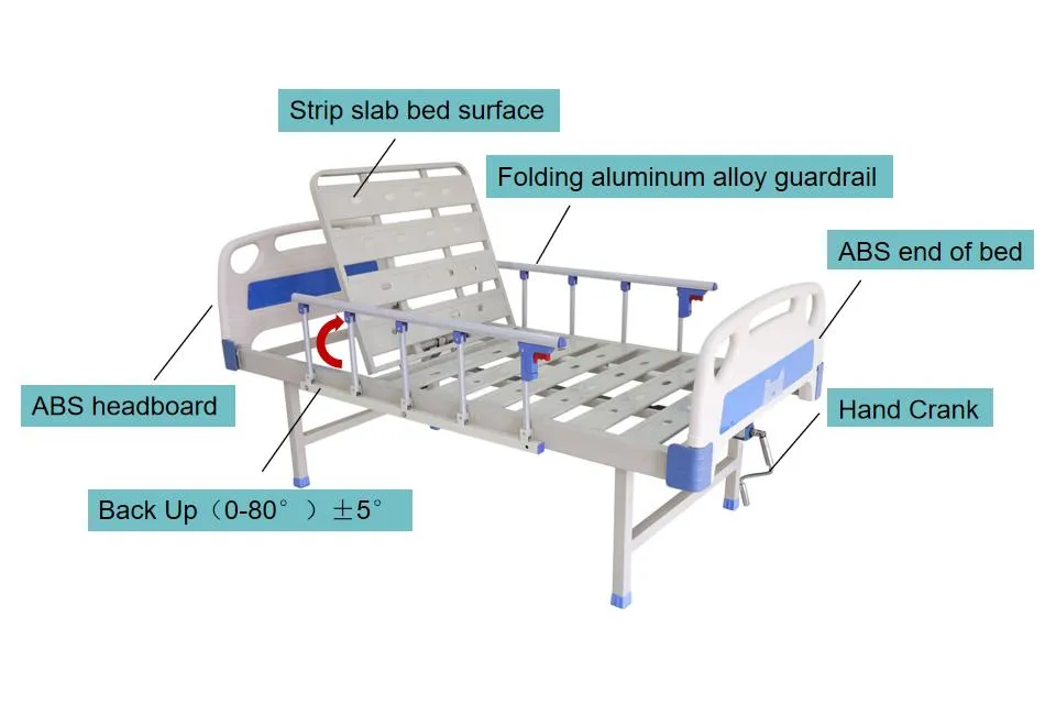 Manual Single Handle Hospital Bed
