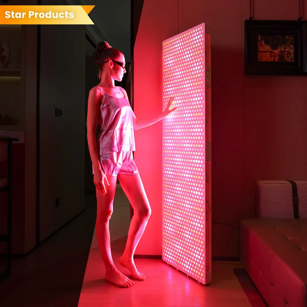 Multi Wavelength LED Blue Red Light Therapy Panel for Home Gym Yoga Sauna, Full Body Infrared Lamp Pain Relief Healthcare Inflammation Reduction PDT Equipment