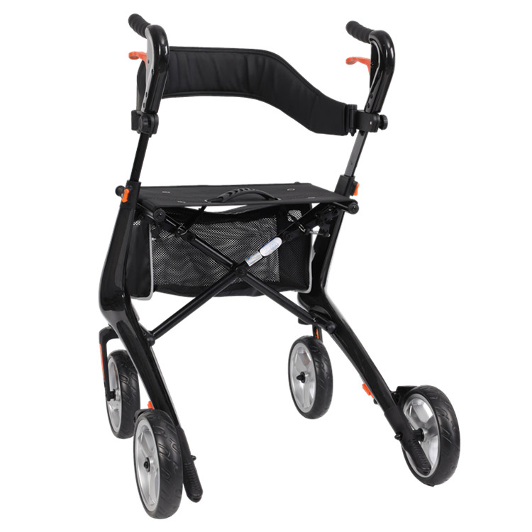 Carbon Fiber Rehabilitation Equipment with 110 Kg Maximum Load Weight Seniors Ultalight Rollator