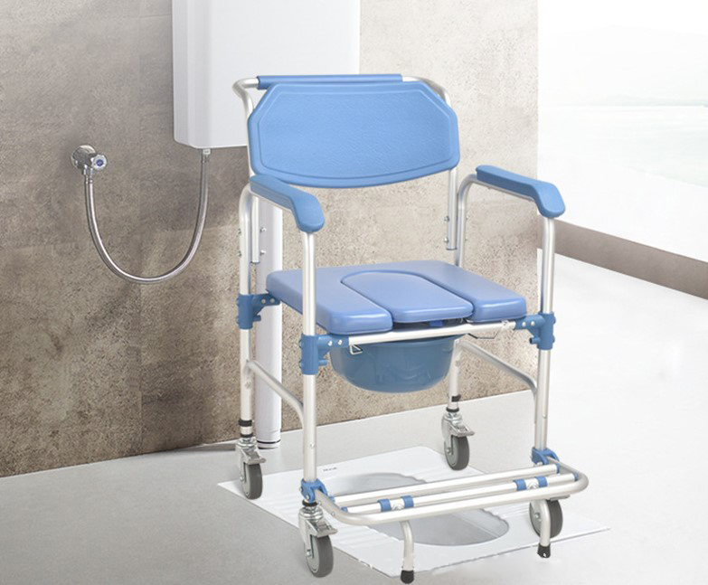Foldable Portable Commode Bedridden Elderly Care Artifact Paralyzed Auxiliary Hydraulic Move Toilet Patient Transport Lift Transfer Chair