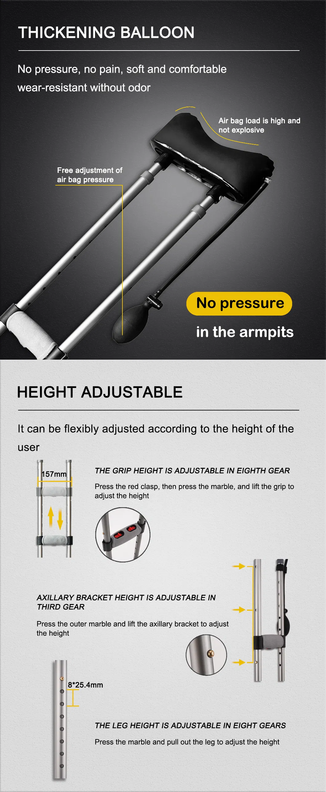Aluminum Underarm Crutches