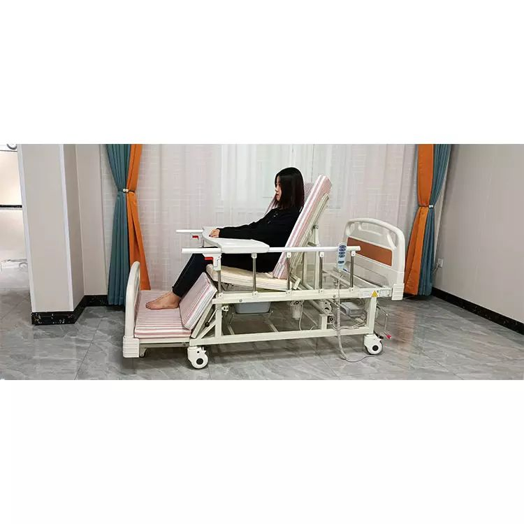 Multifunctional Electric Medical Bed with Guardrails Lifting Rotary Patient Bed
