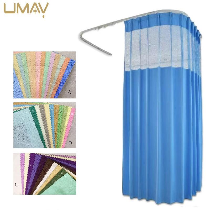 Stylish Hospital Cubicle Privacy Curtain with Flexible Hook System