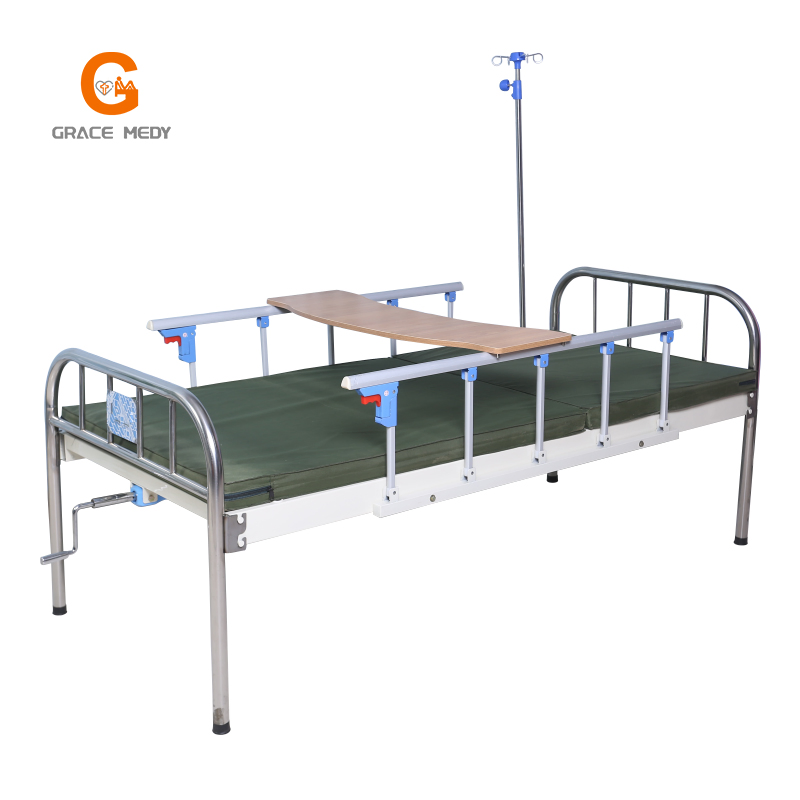 1 Function Manual Nursing Care Equipment Medical Furniture Clinic ICU Patient One Crank Hospital Bed