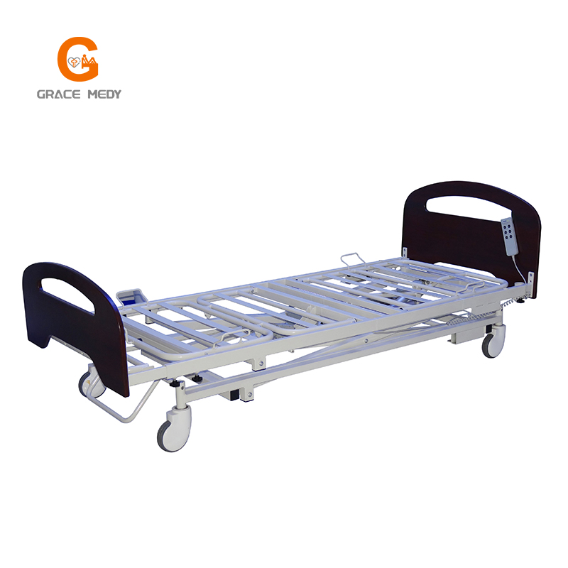 New Hospital Furniture Nursing Equipment 3function Electric Patient Care Nursing Bed Light and Portable