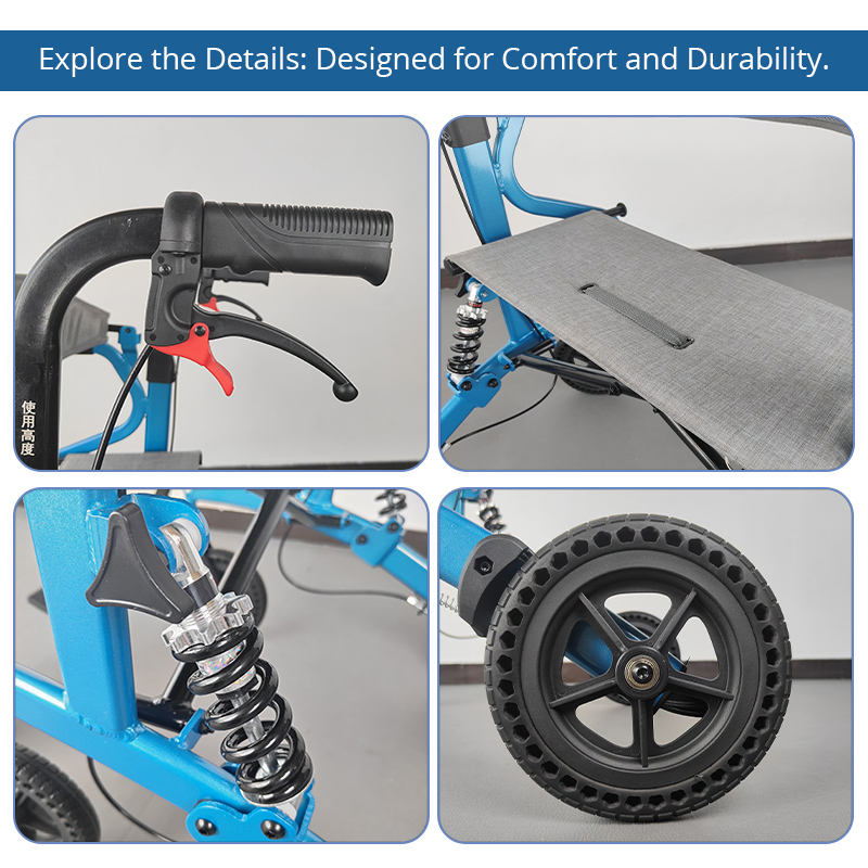 Medical Suppliers Relaxsmith Aluminum Rollator for Bedridden Patients