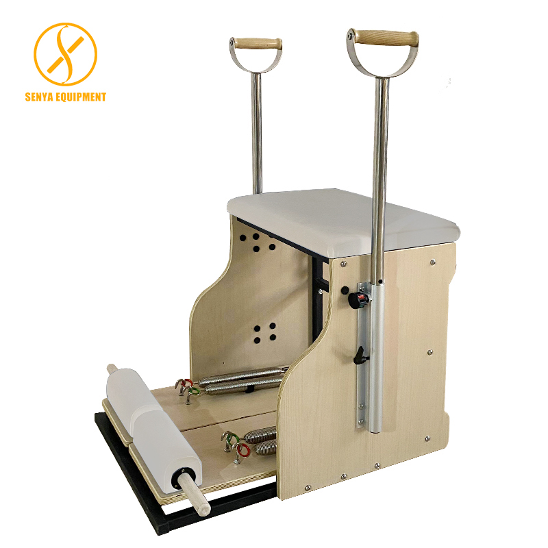 White Wunda Pilates Chair with Handles Sports Equipment and Physical Rehabilitation