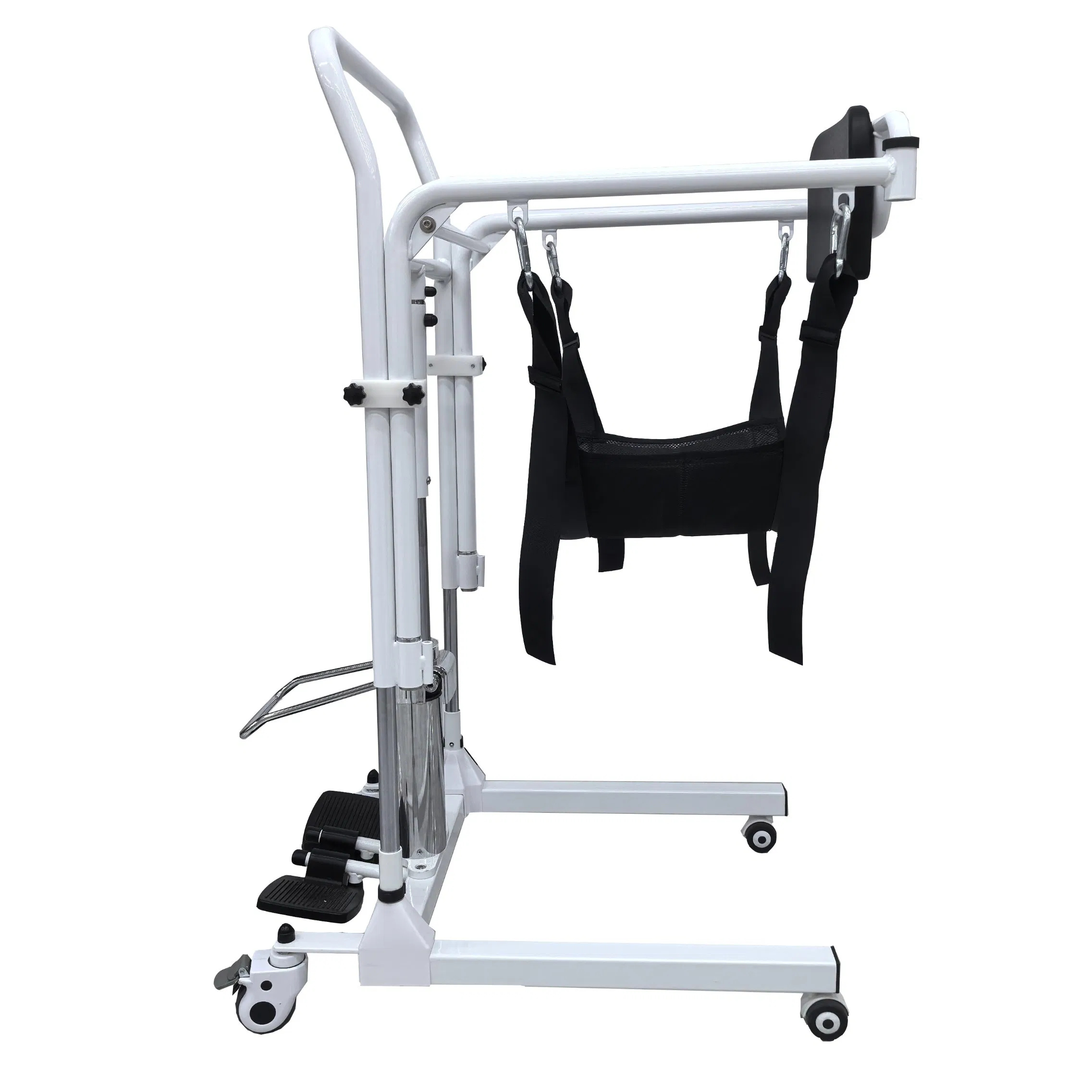 Anti-Tip Design Transfer Wheelchair with Commode Daily Mobility Assistance