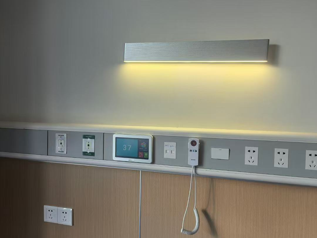 Clinic Nebulization Bed Head Panel, Hospital Ward Bedside Gas Equipment Bed Head Unit, Elderly Care Home Negative Pressure Ward Oxygen Supply System Installatio