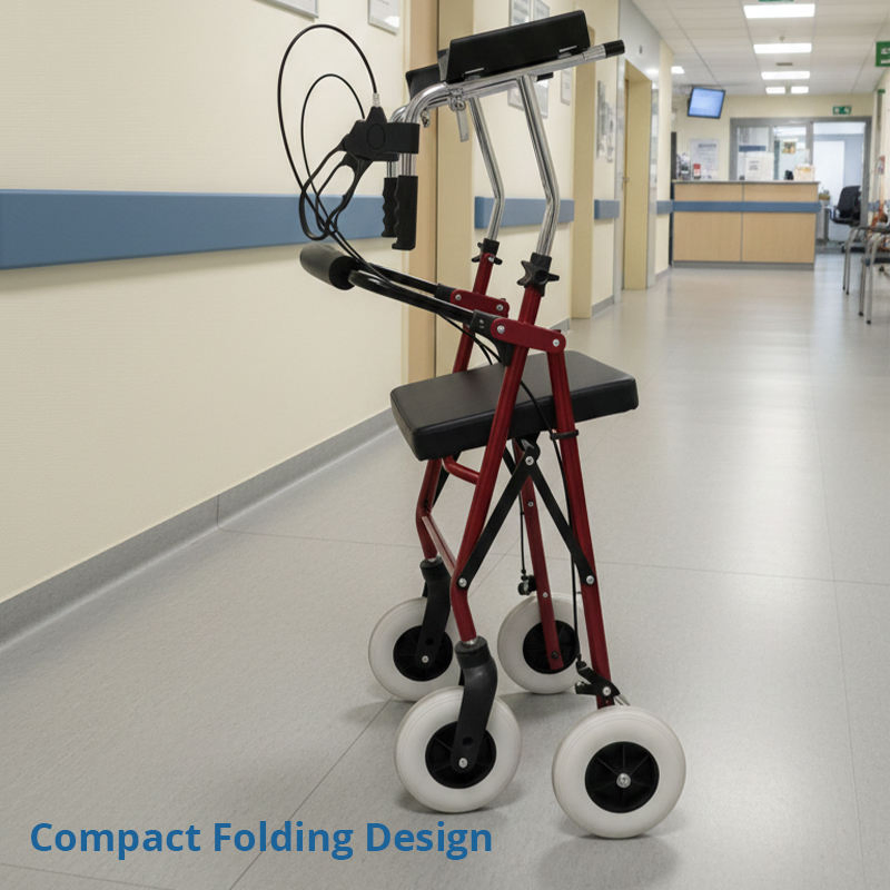Elderly Care Services Aluminum Rollator Ergonomic Handles Long Term Bedridden Patients Seeking