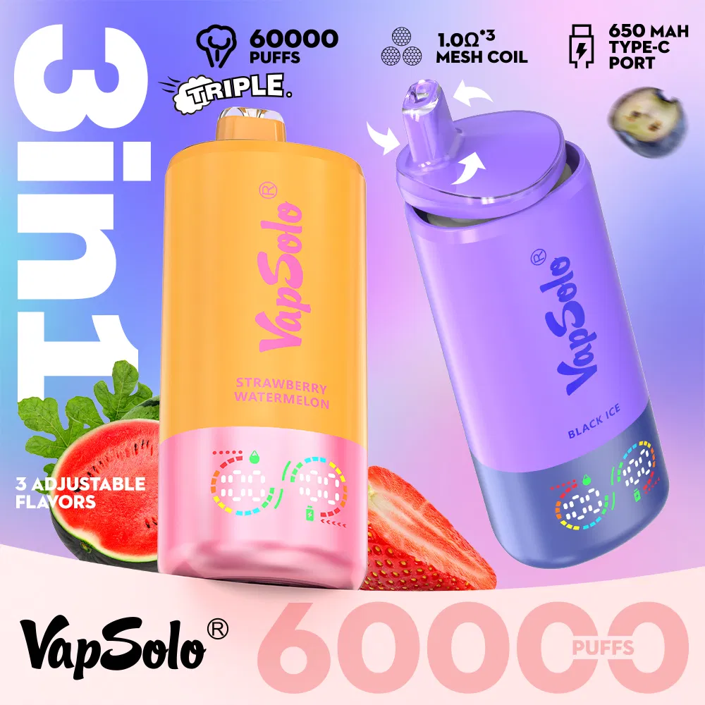 Vapsolo Triple Flavor Smart Disposable Vape Detail 2