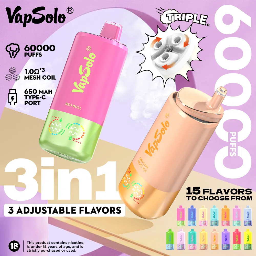 Vapsolo Triple Flavor Smart Disposable Vape Detail 11