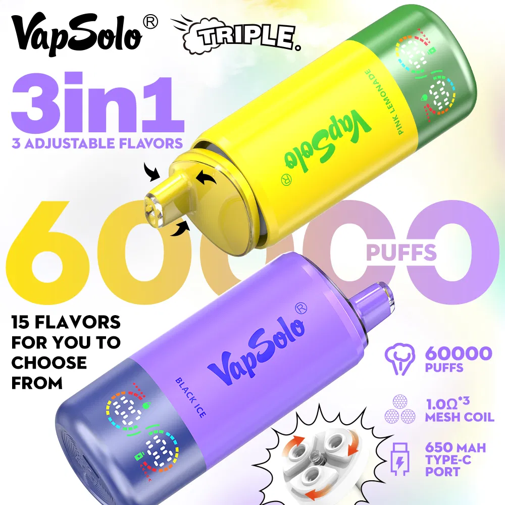 Vapsolo Triple Flavor Smart Disposable Vape Detail 6