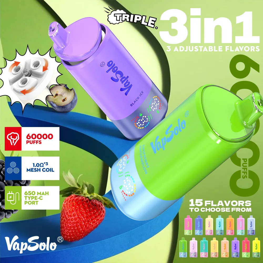 Vapsolo Triple Flavor Smart Disposable Vape Detail 12