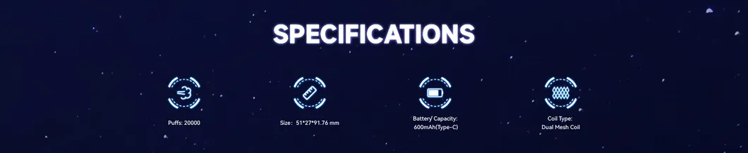 20K 20000 Puffs Vape Disposable Pen Box Mod Smart LED Screen Display Electric Cigar Vape Pen with Airflow Control