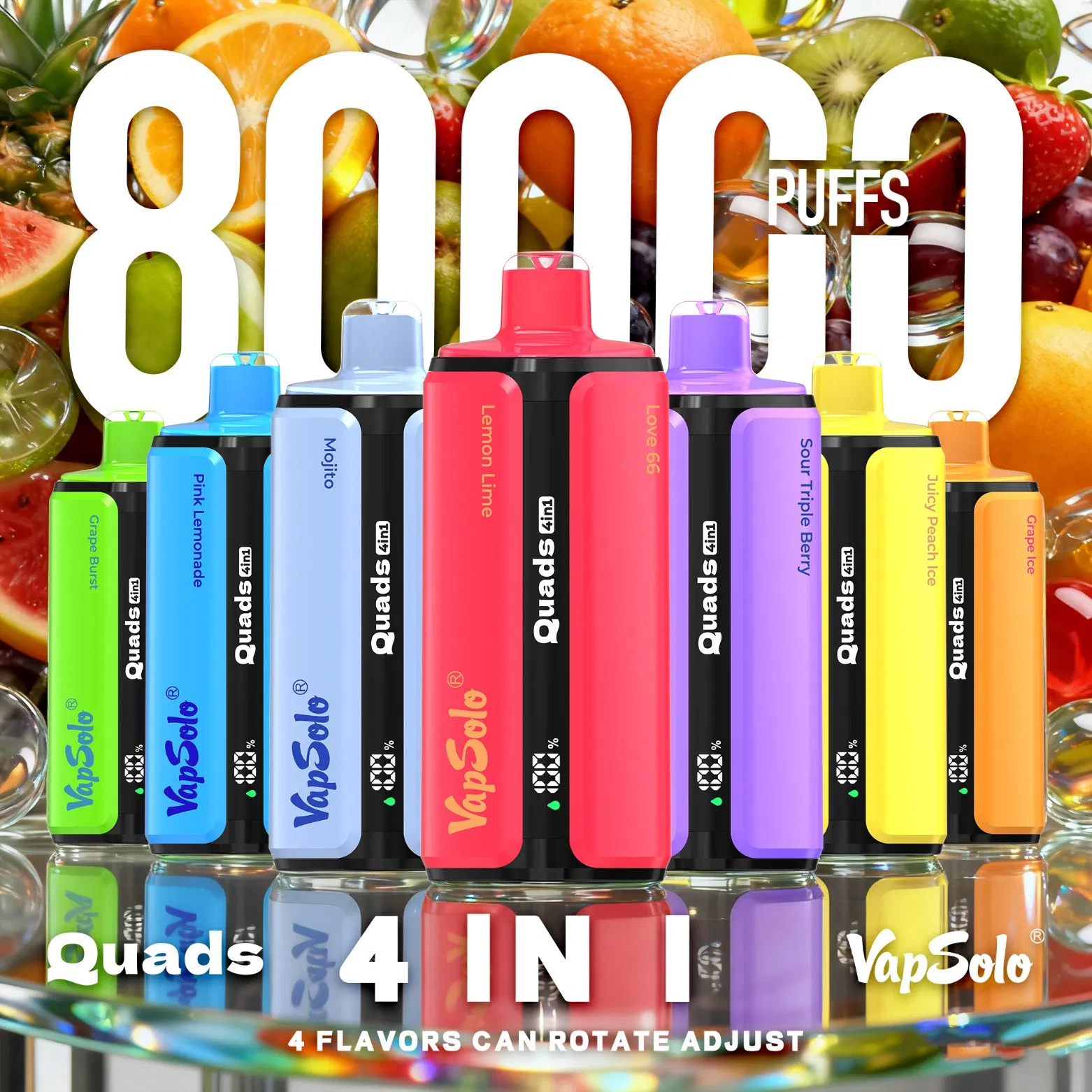 EU Stock Quads 80K Puff High End Disposable Vape Pen Wholesale Market Online Store Global Export Unit