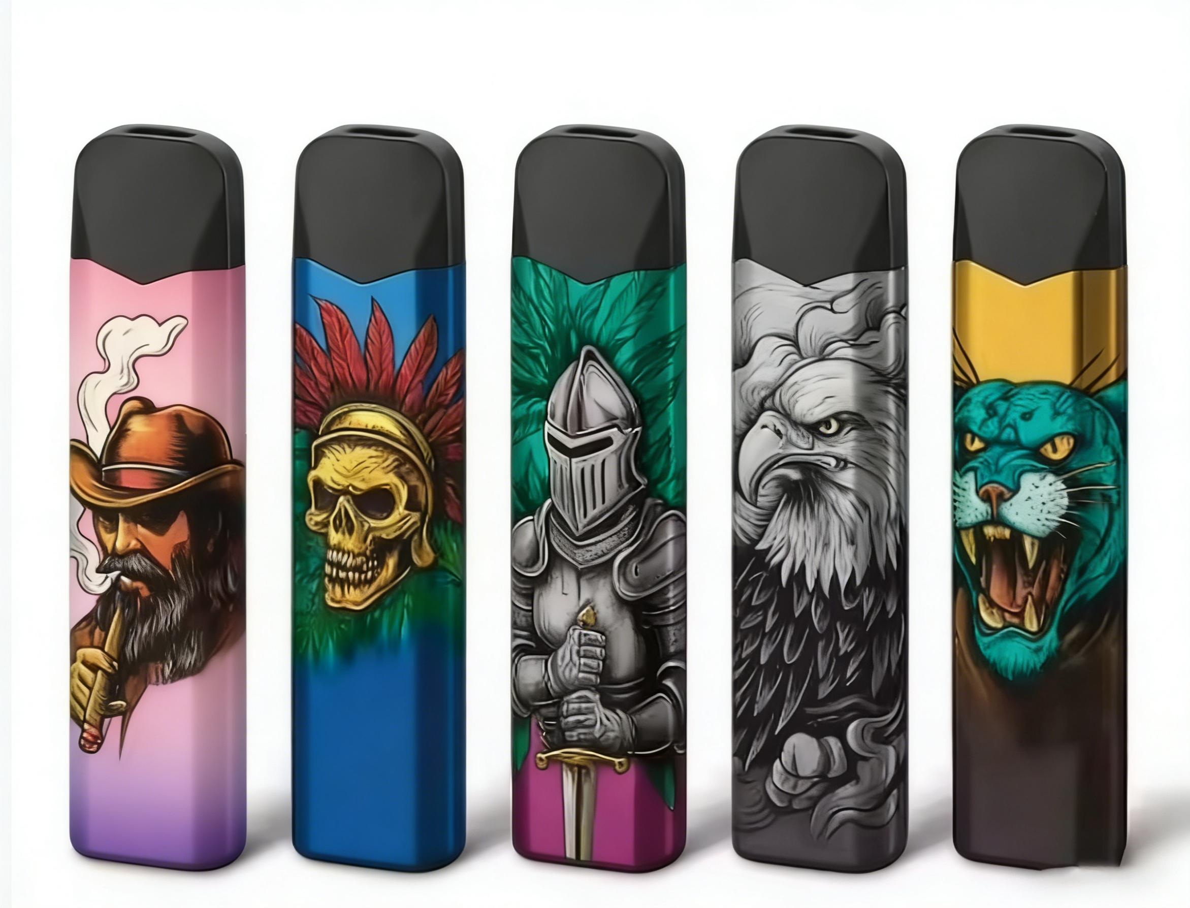 Wholesale Custom Smoking Kits 1ml 2ml 1g 2g Empty Box Disposable Device Tobacco Accessories USB Cigarette Lighters