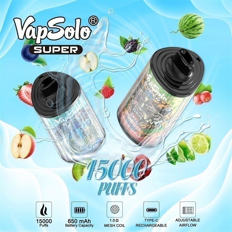 Vapsolo Super 15000 15K Puffs E Vape Disposable Vaper Pen Online Shopping Store Mini Electronic Cigarette EU Warehouse Vape 20000 30000