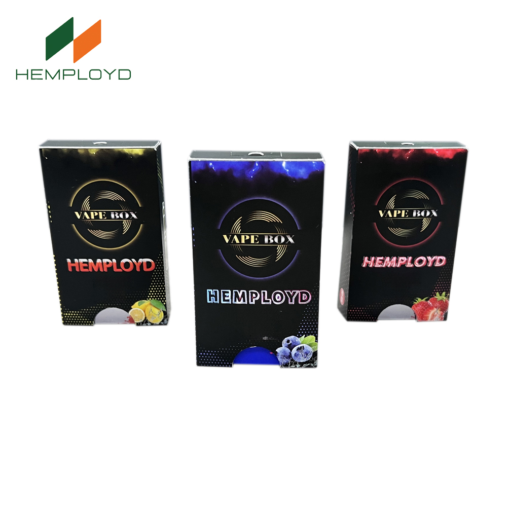 Custom 1ml 5ml Child-Resistant Cartridge Packaging Factory-Designed Empty Cart Box with UV Coating and Embossing Child Proof