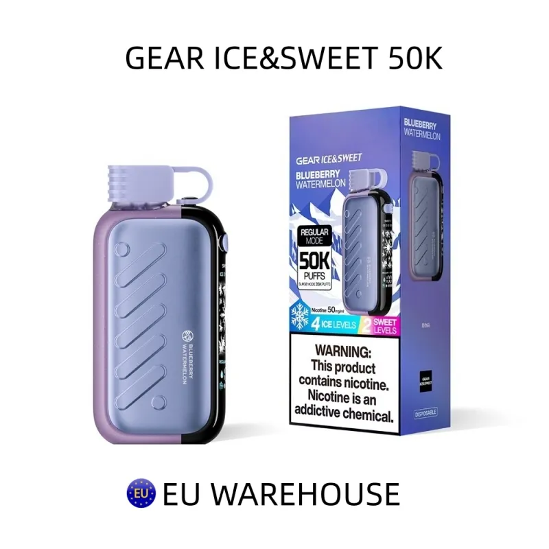 Disposable Pod Shisha Vozovapel Gear Ice & Sweet 50K Fruit Juice Star Rave 40000 50000 Puffs EU Vozovl Click Vape Zero Nicotine 0% 2% 5%