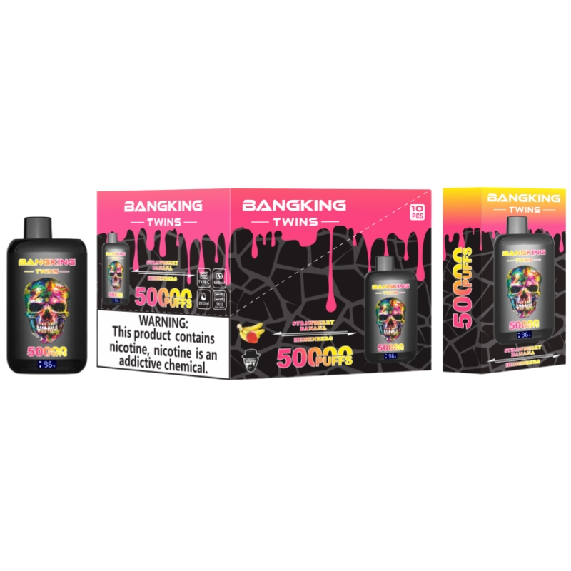 Wholesale Bang King Twins 50000 Puffs Dual Flavors Vaper Electronic Cigarette 50K Puff Vape Mini Hookah 50K Puff Disposable Vape EU Warehouse Vape Factory 30000