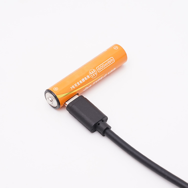 USB Rechargeable 3400mAh Type C 1.5V Lithium Ion Cylindrical Batteries with 6000 Cycles for Consumer Electronics &amp; Drone Use