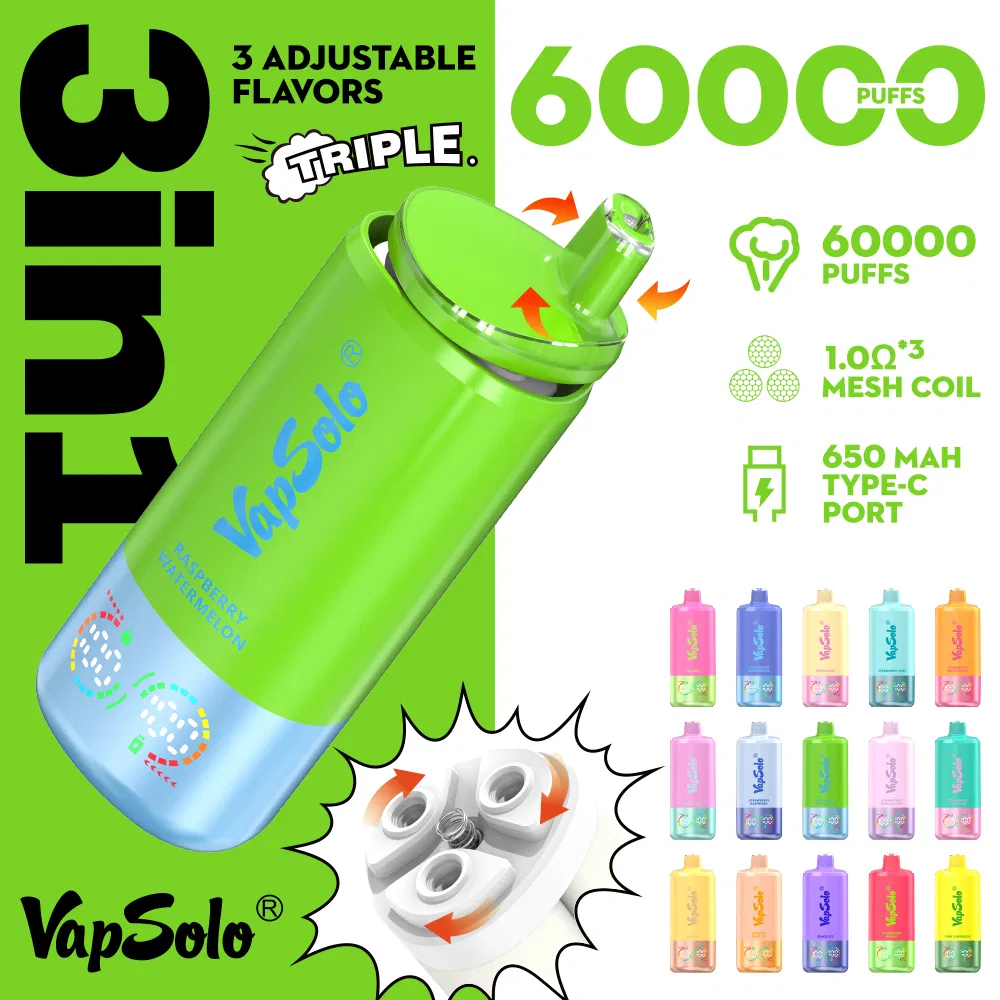 Vapsolo Triple Flavor Smart Disposable Vape Detail 1