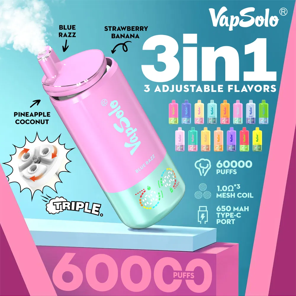 Vapsolo Triple Flavor Smart Disposable Vape Detail 10