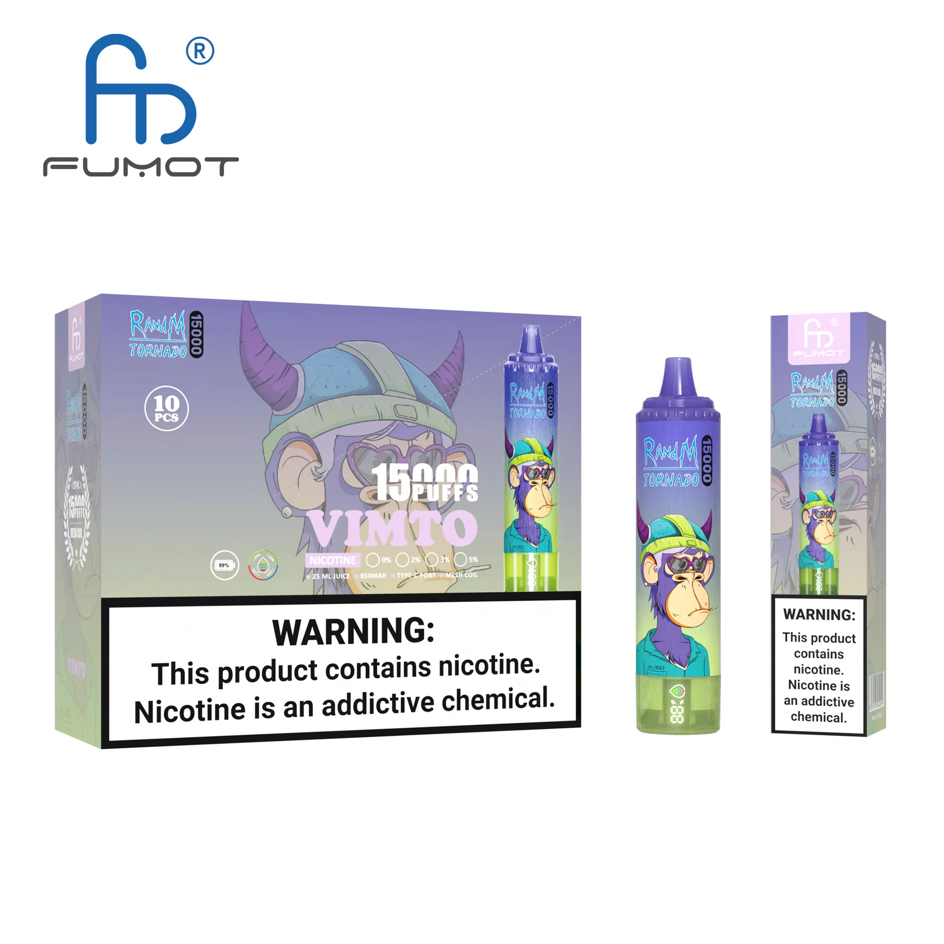 Fumot Randm Vape Tornado 15000 Puffs Disposable E Cigarette 15K