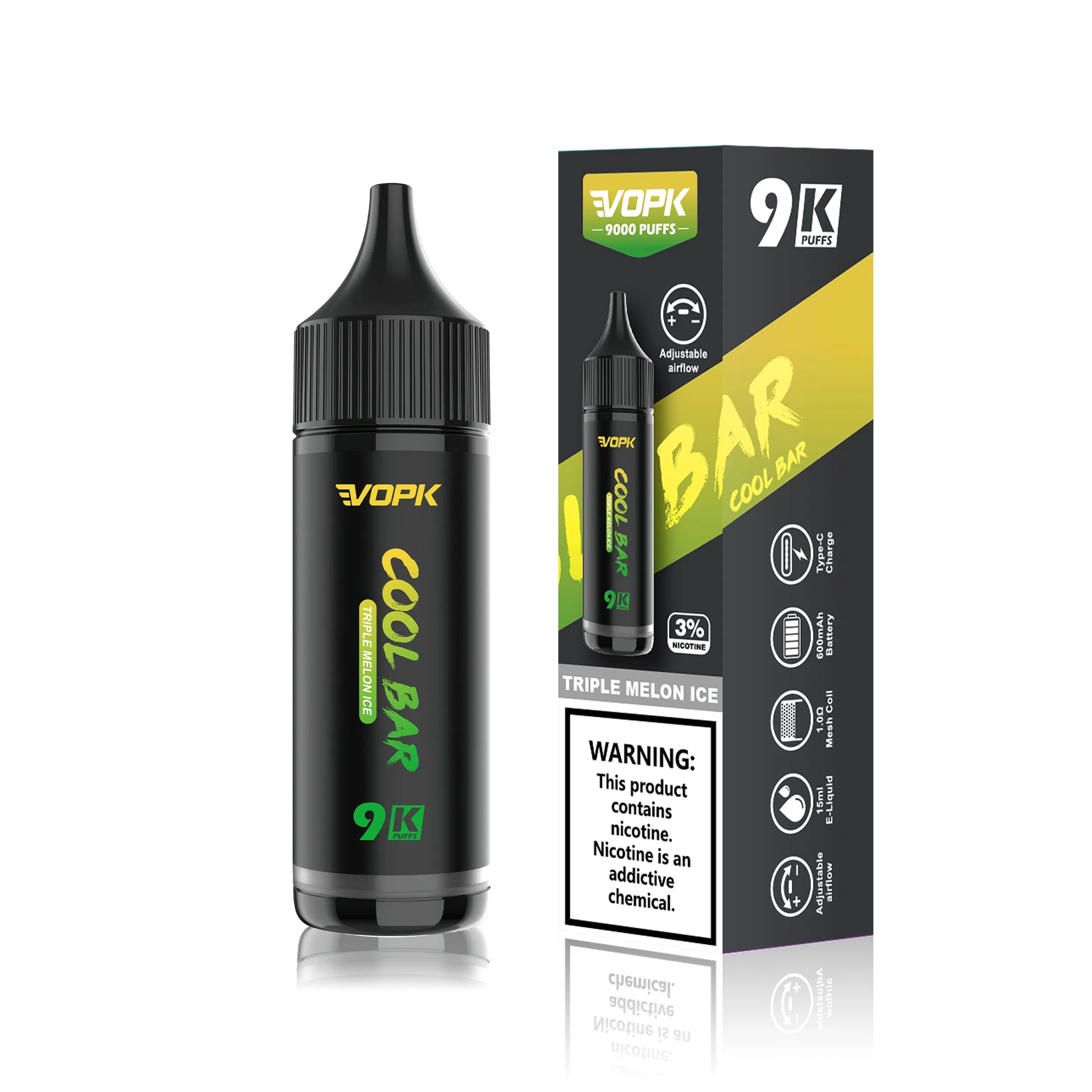 Vopk Cool Bar 9000 Puffs H 7000 Price Puff Vape 9K 20K 30K 60K 80K Salt Nicotine Vape Only Electronic Cigarette China Wholesale Vape