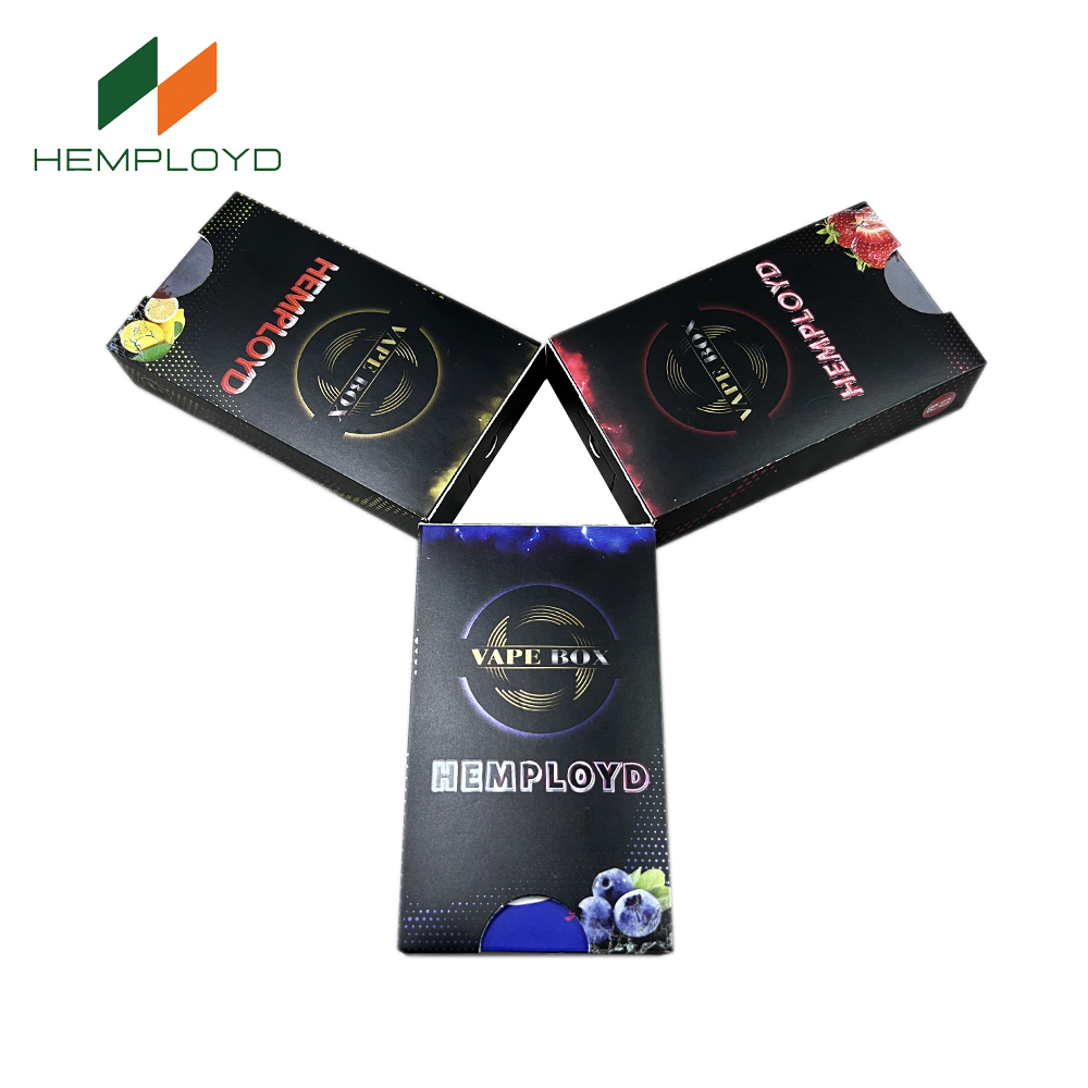 Custom 1ml 5ml Child-Resistant Cartridge Packaging Factory-Designed Empty Cart Box with UV Coating and Embossing Child Proof