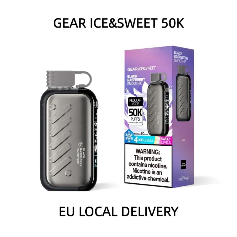Disposable Pod Shisha Vozovapel Gear Ice & Sweet 50K Fruit Juice Star Rave 40000 50000 Puffs EU Vozovl Click Vape Zero Nicotine 0% 2% 5%