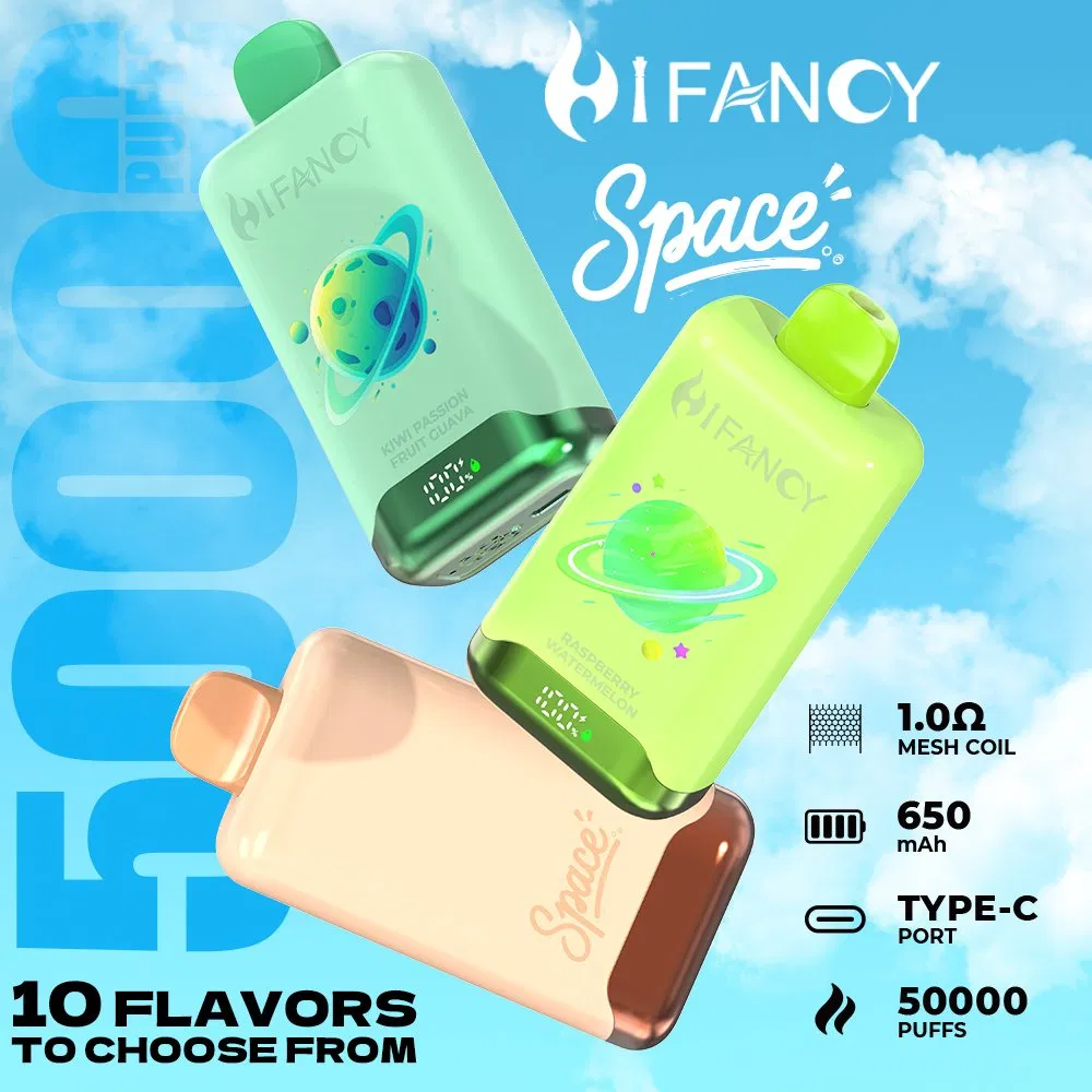 Wholesale I Vape Vaper Hifancy Space 50000 Puff Disposable Mesh Coil E-Cigarette 2%3%5% Nic Disposable Electronic Cigarette Rechargeable Disposable Vape