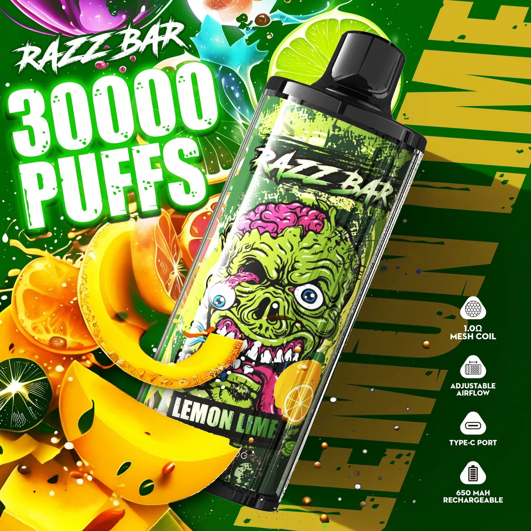 European Warehouse 30000 Puffs New Razz Bar Nicotine Salts Wholesale Good Price Factory E-Cigarette Vape