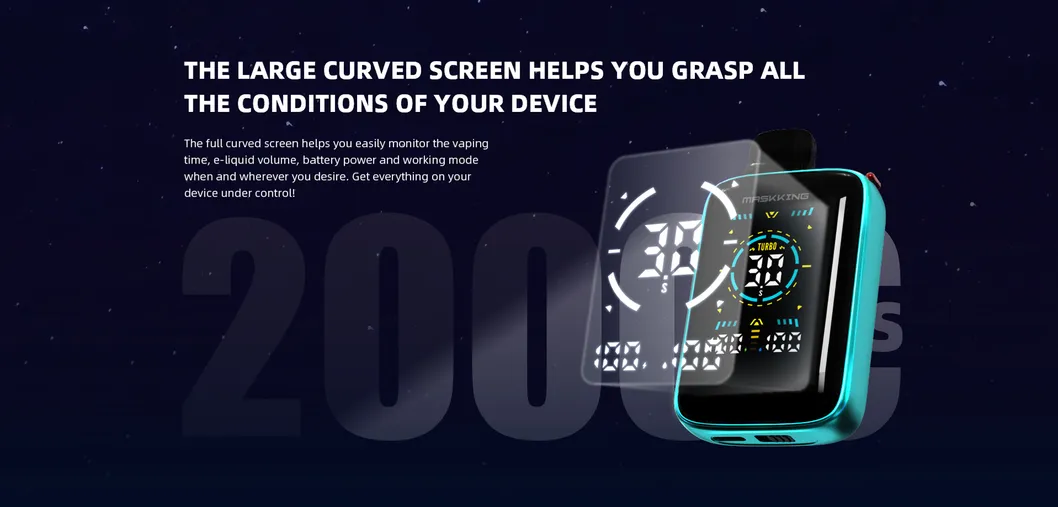 20K 20000 Puffs Vape Disposable Pen Box Mod Smart LED Screen Display Electric Cigar Vape Pen with Airflow Control