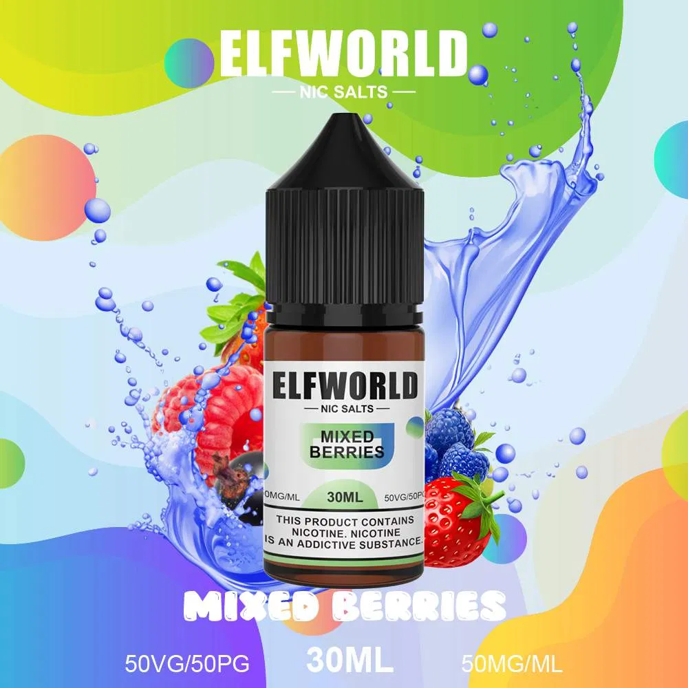 EU Warehouse Elfworld 30ml E Liquid 5% Nicotine Salt Disposable Vape Juice 50mg Oil Bottle