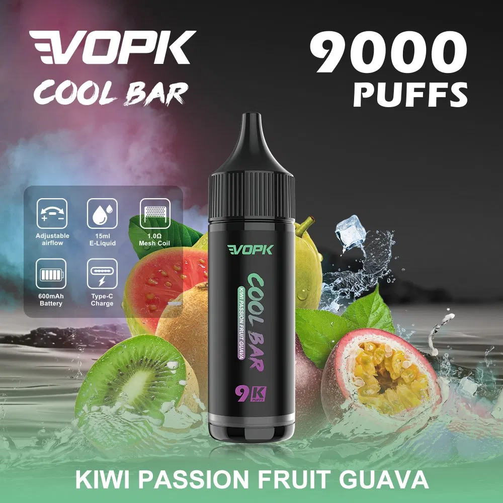 Vopk Cool Bar 9000 Puffs H 7000 Price Puff Vape 9K 20K 30K 60K 80K Salt Nicotine Vape Only Electronic Cigarette China Wholesale Vape