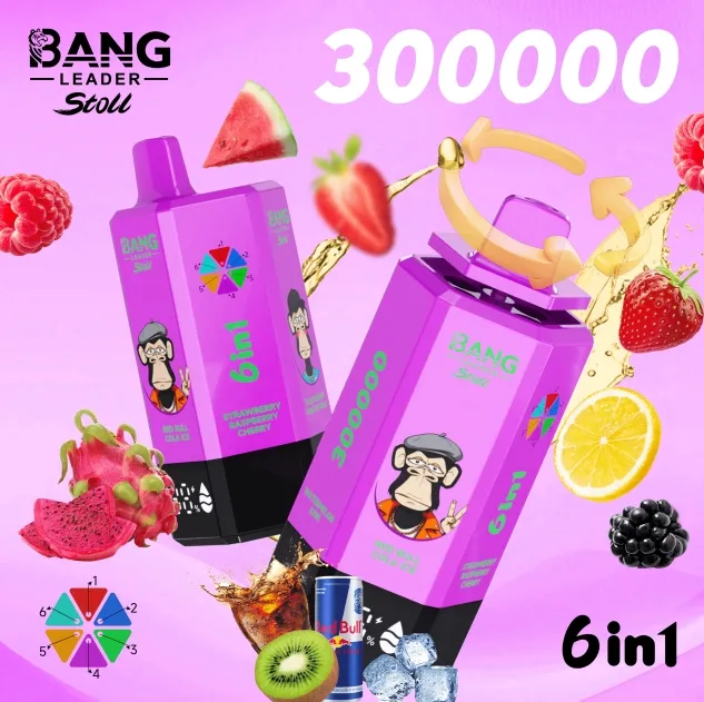 Original Bang Leader Stoll 300K 6in1 Vape Bood Low MOQ Vapers 2 Ml Liquid Boom Supermax 10000 Puff 100 High Gts Disposable Vape Bar Ecigator Vape